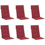 Jastuci za vrtne stolice 6 kom boja vina 120x50x3 cm od tkanine | shoptok.hr