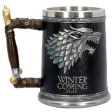 Here Be Dragons Black, B3697J7 Winter is Coming Tankard Vrček Game of Thrones 14 cm, smola z vstavkom iz nerjavečega jekla, (20850825) Cene