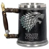 Black, B3697J7 Winter is Coming Tankard Vrček Game of Thrones 14 cm, smola z vstavkom iz nerjavečega jekla, (20850825)