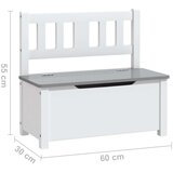 vidaXL 4-delni komplet otroške mize in stolov bel in siv MDF | Shoptok.si