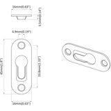  Vješalica s rupom 3673 pcs Srebrno 45 x 16 x 3.5 mm Željezo | shoptok.hr