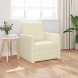 vidaXL Tlačna postelja 2-v-1 Krem 74x77x81 cm Umetno usnje Cene