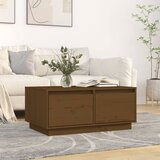 The Living Store Klubska mizica medeno rjava 80x50x35 cm trdna borovina - Klubska Mizica, (21574126) | Shoptok.si