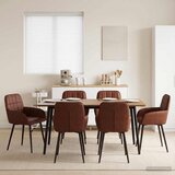  Trpezarijske stolice 6 pcs Umjetna koža Sjajno smeđa | shoptok.hr