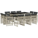  11-dijelni vrtni blagovaonski set s jastucima svijetlosivi | shoptok.hr