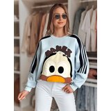 DStreet Bluza damska oversize z naszywkami CUTE MAKEX niebieska | Shoptok.si