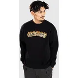Burnt Collegiate Crew Pulover black