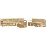  Set vanjskih sofa 8 pcs Bijela i bež 79 x 79 x 37 cm Poliester | shoptok.hr