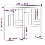  Posteljno vzglavje belo 145,5x4x100 cm trdna borovina, (20644930) | Shoptok.si