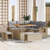  Sjedeća garnitura za vrt 10 kom. 7-Broj sjedala Bež i krema 219 x 219 x 85 cm | shoptok.hr