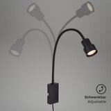 BRILONER 2085-015 - LED dodirna zidna lampa TUSI 1xGU10/5W/230V crna Slike