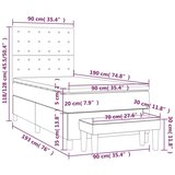 Box spring postelja z vzmetnico svetlo siv 90x190 cm žamet, (20789865) | Shoptok.si