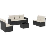  The Living Store Vrtna sedežna garnitura 8-delna z blazinami črn poli ratan - Vrtna Sedežna Garniture, (21453153) | Shoptok.si