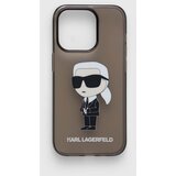 Karl Lagerfeld Originalen ovitek KLHCP14LHNIKTCK za iPhone 14 Pro prozorno črn ovitek - IML NFT Karl Full Body Cene