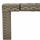  Vrtni stol sa staklenom pločom sivi 190x90x75 cm od poliratana Siva | shoptok.hr