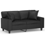  Dvosjed s ukrasnim jastucima crni 120 cm od umjetne kože | shoptok.hr
