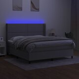  box spring s madracem LED svjetlosivi 180x200 cm tkanina | shoptok.hr