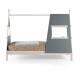 Marckeric Prljavo zeleni dječji krevet od masivnog bora u obliku kućice s podnicom 90x200 cm Enola – | shoptok.hr