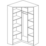 Boxxx KOTNA OMARA, bela, hrast sonoma | Shoptok.si