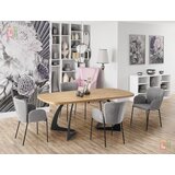 Halmar Raztegljiva jedilna miza Veldon - naravni hrast / črna | Shoptok.si