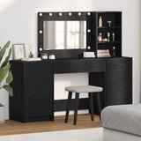  Toaletni stol s ladicama 3 pcs Crni hrast Konstruirano drvo | Eponuda.ba