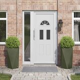  Cvetlično korito 2 pcs Oljčno zelena 40 x 40 x 75 cm Jeklo, (5000207312) | Shoptok.si