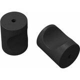  Gumbi za kabinetska vrata 2 pcs Crna M4 x 12 mm Željezo | shoptok.hr