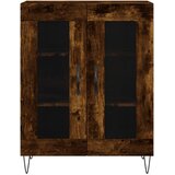 Visoka komoda dimljeni hrast 69,5x34x180 cm konstruiranog drva | shoptok.hr