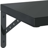 vidaXL Stenske police 2 kosa 50x30 cm črna nerjaveče jeklo | Shoptok.si