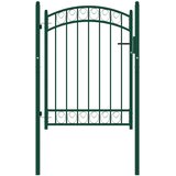  Vrata za ogradu EMMEN s lučnim vrhom čelik 100x98,5 cm zelena | shoptok.hr