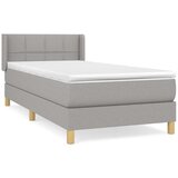  Okvir kreveta s oprugama i madrac svjetlosivi 80x200cm tkanina | shoptok.hr