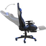 vidaXL Okretna igraća stolica s osloncem za noge plava PVC | shoptok.hr