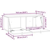 TV ormar za zid Zidne Crna 78 5 x 31 x 30 cm Konstruirano drvo | shoptok.hr