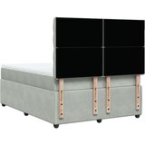 vidaXL Krevet s oprugama i madracem svjetlosivi 160x200 cm baršunasti | shoptok.hr