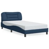 Maison Chic Posteljni okvir - Enojna postelja - Postelja za odrasle brez vzmetnice Modra 100x200 cm Tkanina-J7368, (21767372) | Shoptok.si