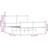Metalni okvir kreveta s uzglavljem i podnožjem 137 x 190 cm | shoptok.hr