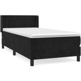 Maison Chic Box spring postelja - Vzmetna postelja z vzmetnico črn 90x190 cm žamet SL20553, (21881626) Cene