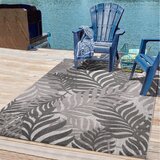 Lesnina XXXL PREPROGA ZA ZUNANJO UPORABO Floral 80/150 cm tkano siva | Shoptok.si