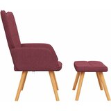  Stolica za opuštanje s osloncem za noge boja vina od tkanine | shoptok.hr