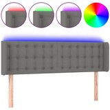 Maison Chic led posteljno vzglavje - vzglavna omarica - nočna omarica temno sivo 147x16x78/88 cm blago, (21711982) Cene
