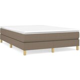  S oprugama i madracem smeđesivi 140 x 190 cm od tkanine | shoptok.hr