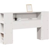 Maison Chic posteljno vzglavje - vzglavna omarica - nočna omarica s predelki bela 135 cm trdna borovina, (21712009) | Shoptok.si