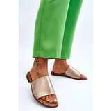 EVENTO PE1 Women's Leather Smooth Slippers gold Cerise | shoptok.hr