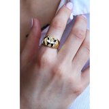 Fenzy eleganten prstan z motivom metulja, zlate barve | Shoptok.si