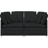  Modularna sofa s jastucima, tkanina, crna | shoptok.hr