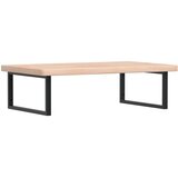  Zidna polica za umivaonik od čelika i masivne hrastovine Smeđa 100 x 60 x 4 cm | shoptok.hr