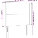  LED uzglavlje krem 93 x 16 x 118/128 cm od tkanine | shoptok.hr