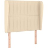  Uzglavlje s ušima krem 103x23x118/128 cm od tkanine | shoptok.hr