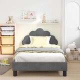  Otroški posteljni okvir z vznožjem Temno siva 80 x 200 cm Žamet, (5000104782) | Shoptok.si