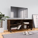 vidaXL TV omarica s kolesci dimljen hrast 90x35x35 cm inženirski les | Shoptok.si